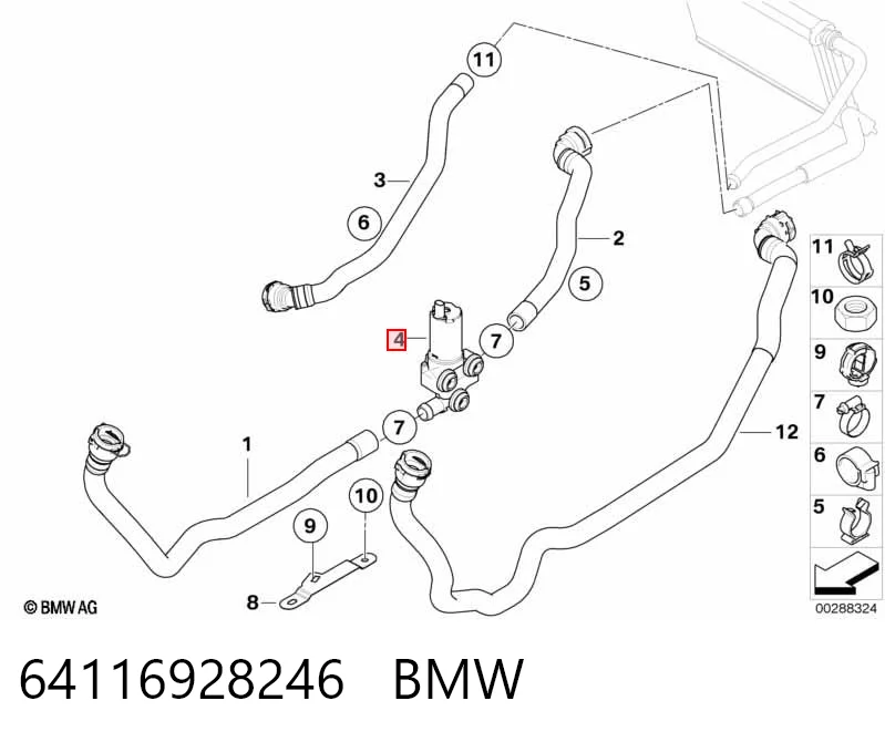 64116928246 BMW Bomba de agua eléctrica auxiliar