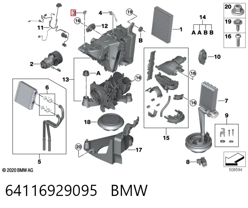 64116929095 BMW 