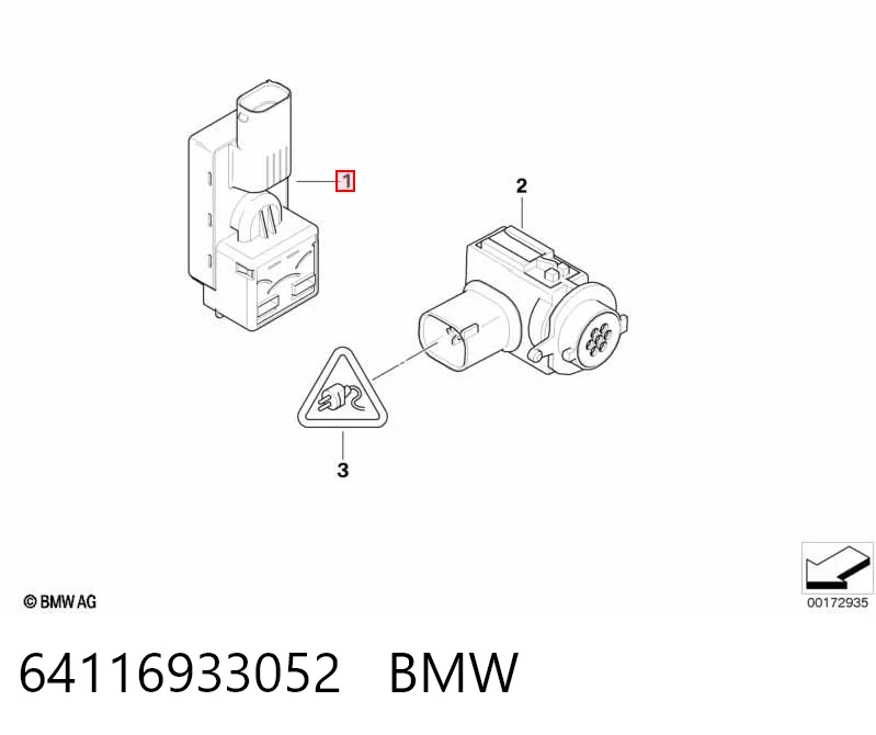 64116933052 BMW Sensor de contaminación del aire