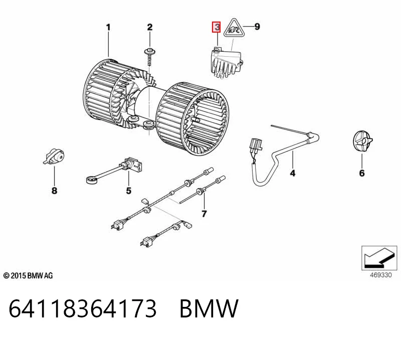 64118364173 BMW Resistencia de calefacción