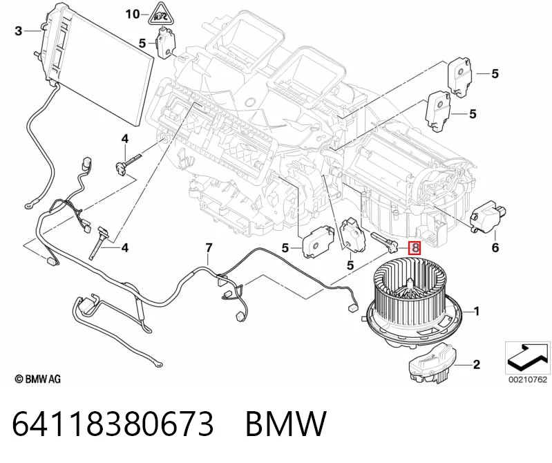 64118380673 BMW Sensor de temperatura del evaporador