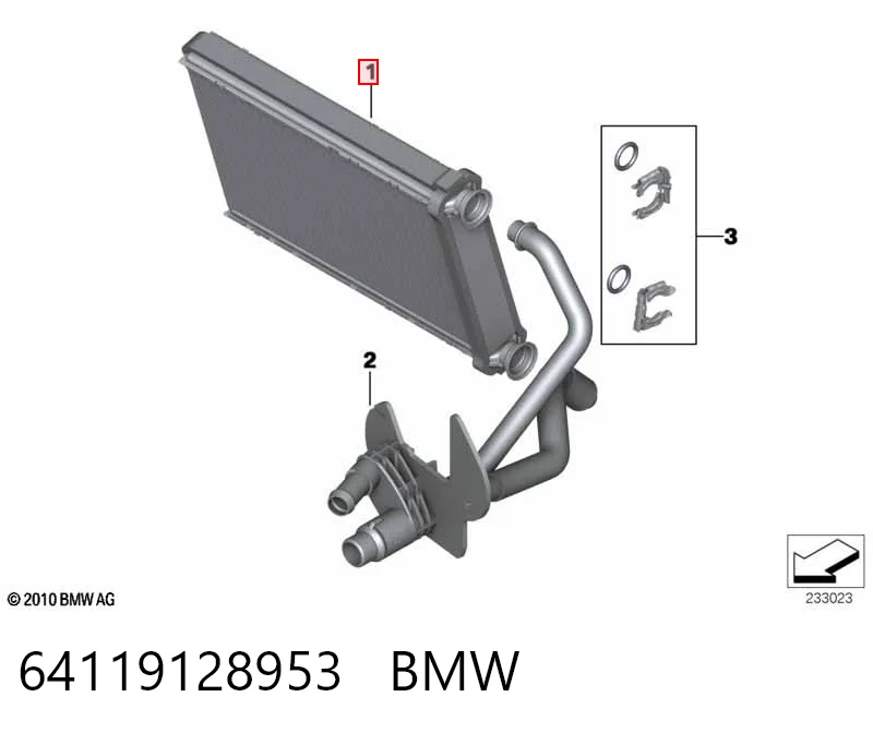 64119128953 BMW Radiador interior