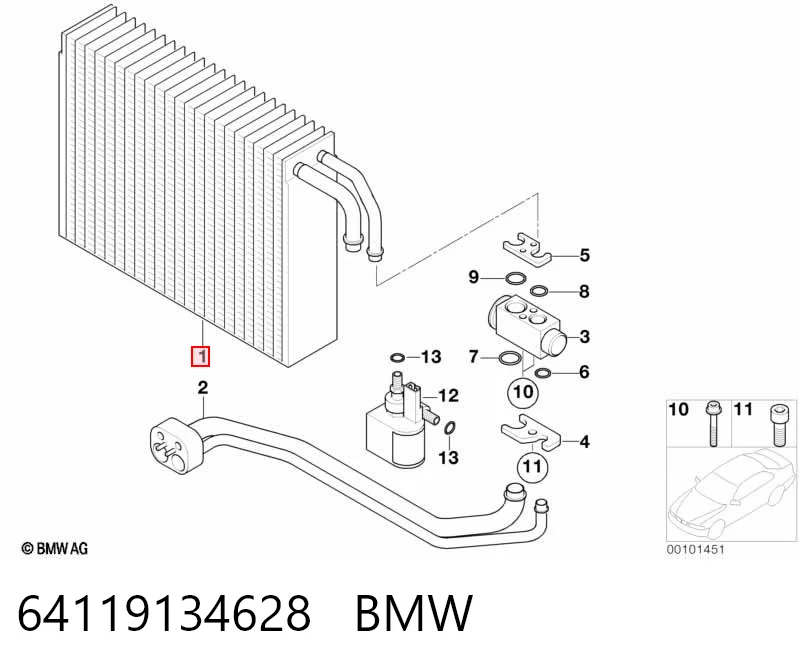 Evaporador BMW 7 