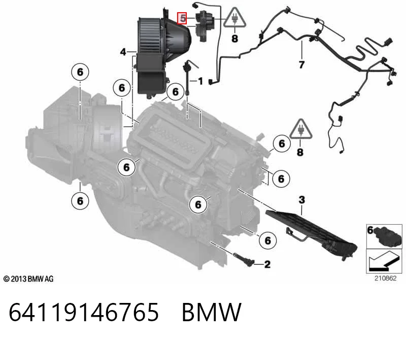 64119146765 BMW Resistencia de calefacción