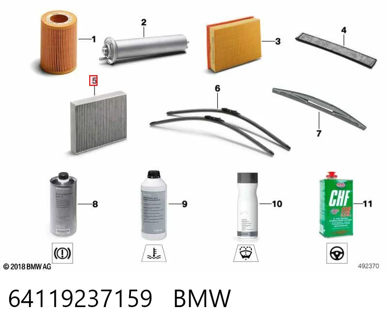 64119237159 BMW Filtro antipolen