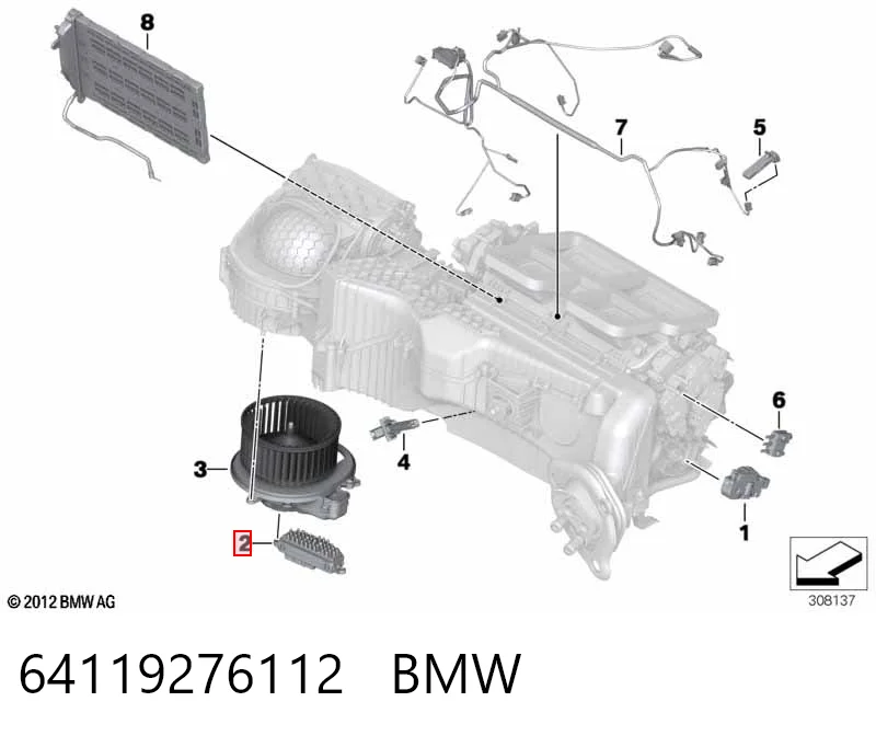 64119276112 BMW Resistencia de calefacción
