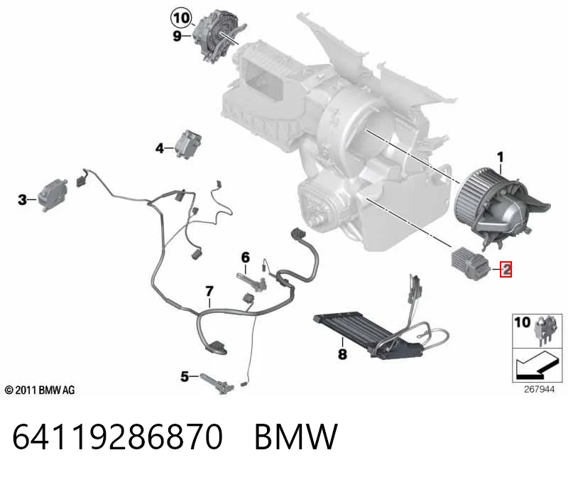 64119286870 BMW Resistencia de calefacción