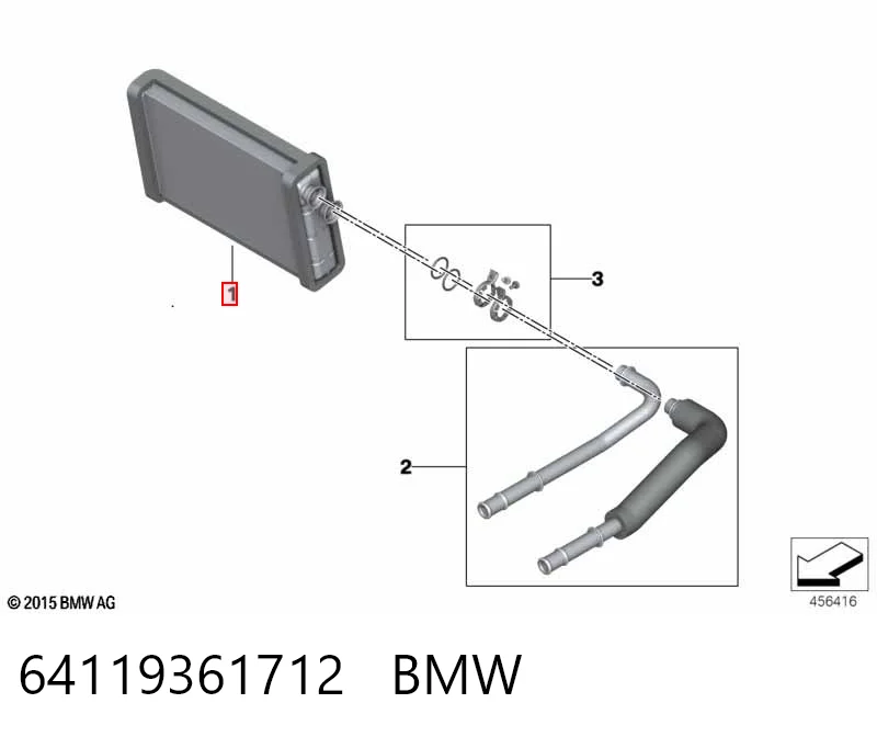 Radiador calefacción para BMW 5 G30, F90