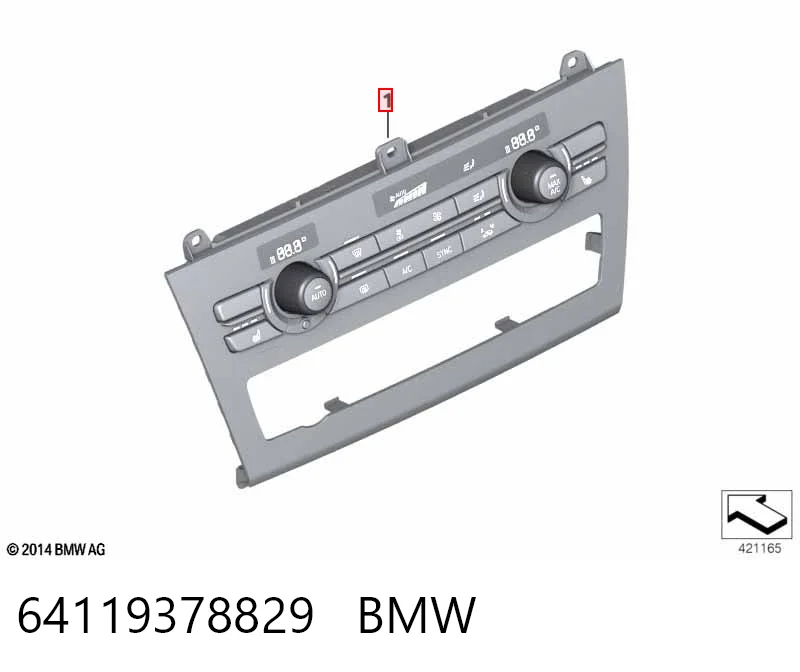 Módulo de modos de calefacción/aire acondicionado 64119378829 BMW