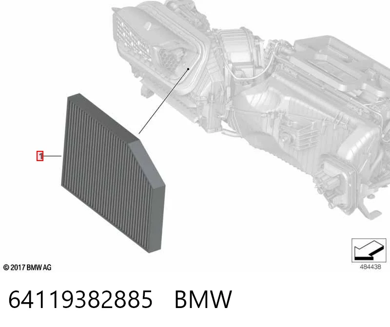 64119382885 BMW Filtro antipolen