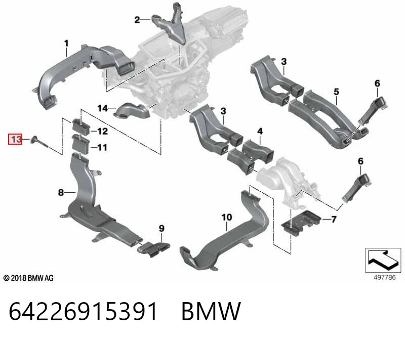 64226915391 BMW Sensor de temperatura del aire interior