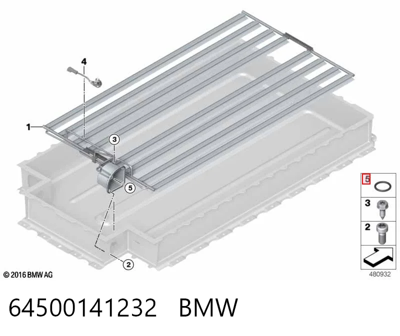 64500141232 BMW Anillo de sellado de tubería de aire acondicionado