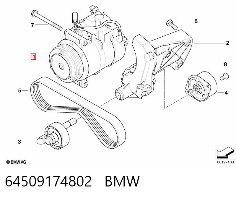 64509174802 BMW Compresor climatizador