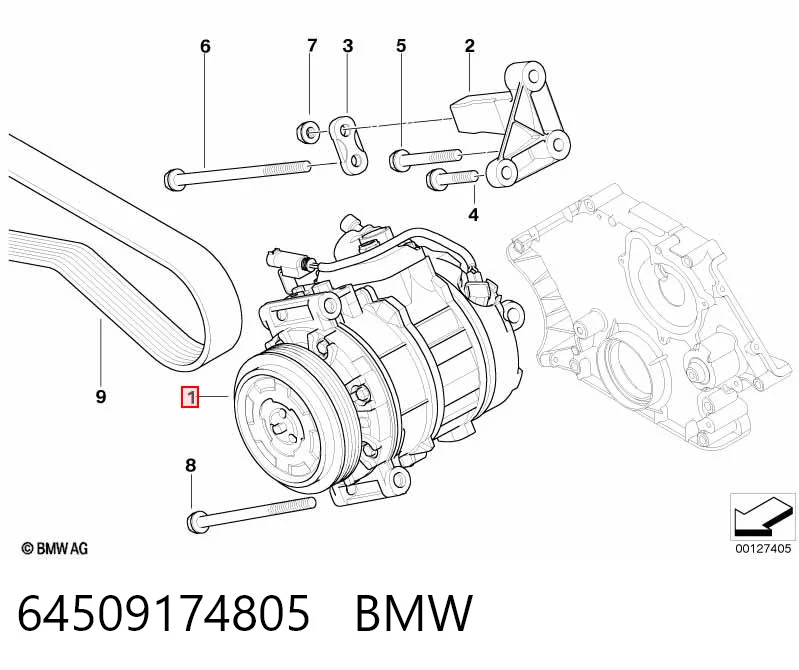 64509174805 BMW Compresor climatizador