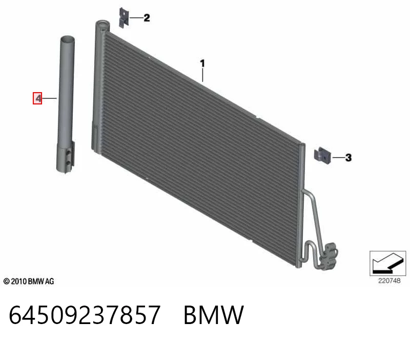 64509237857 BMW Filtro deshidratante aire acondicionado