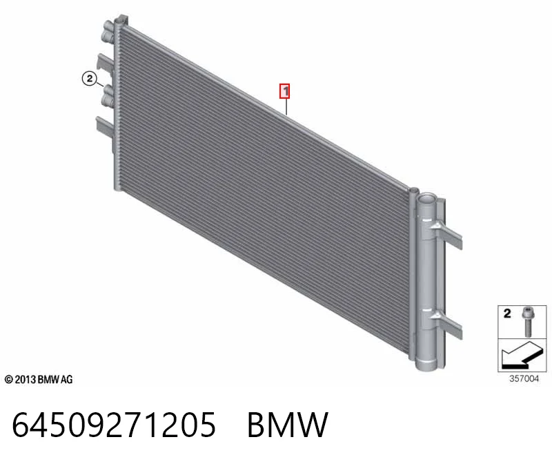 64509271205 BMW Radiador de aire acondicionado