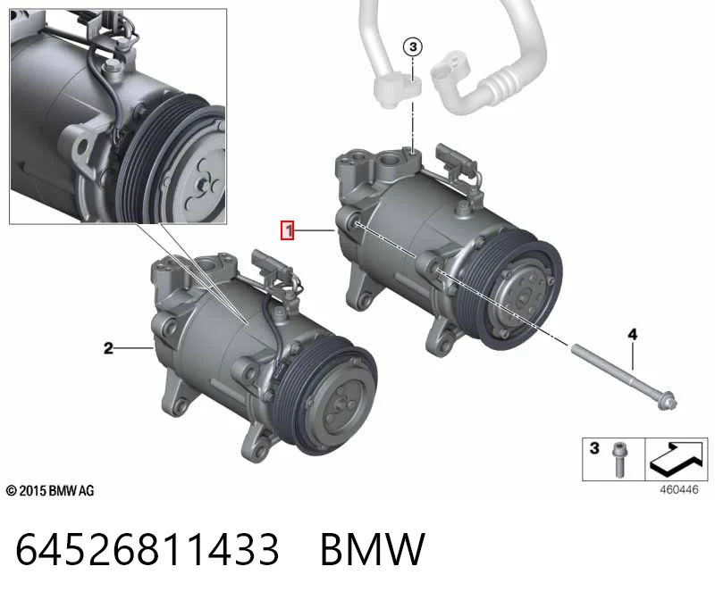 64526811433 BMW Compresor climatizador