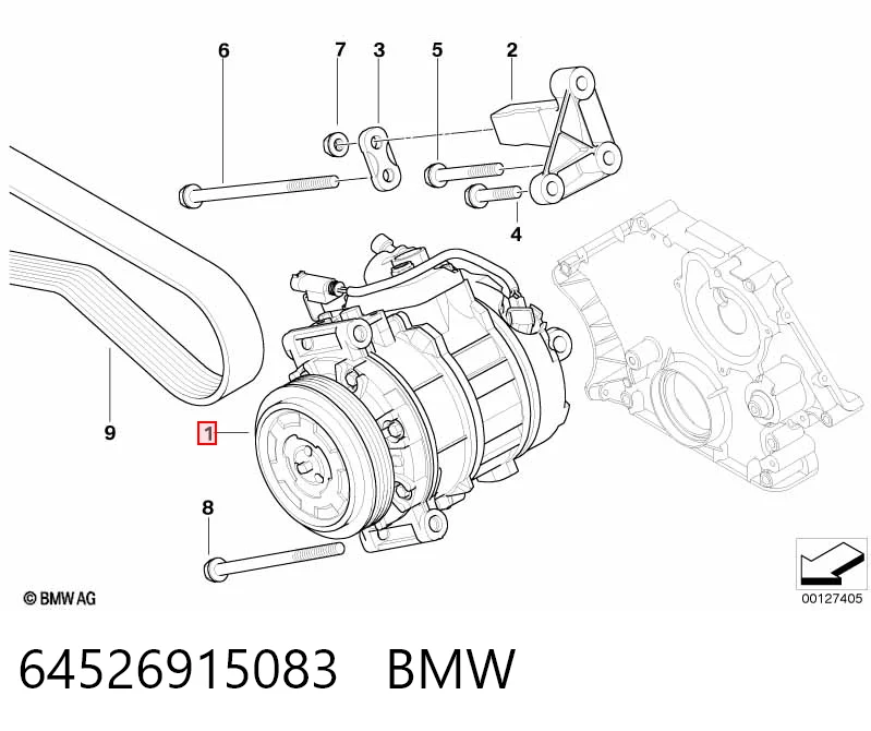 64526915083 BMW Compresor climatizador