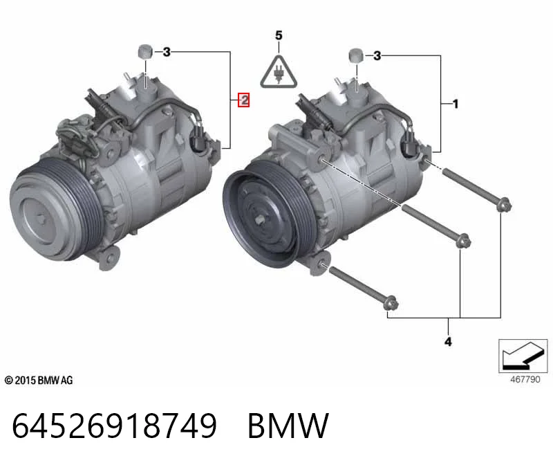 64526918749 BMW Compresor climatizador