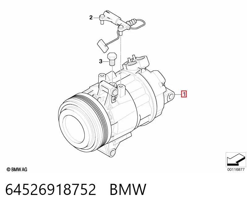 64526918752 BMW Compresor climatizador