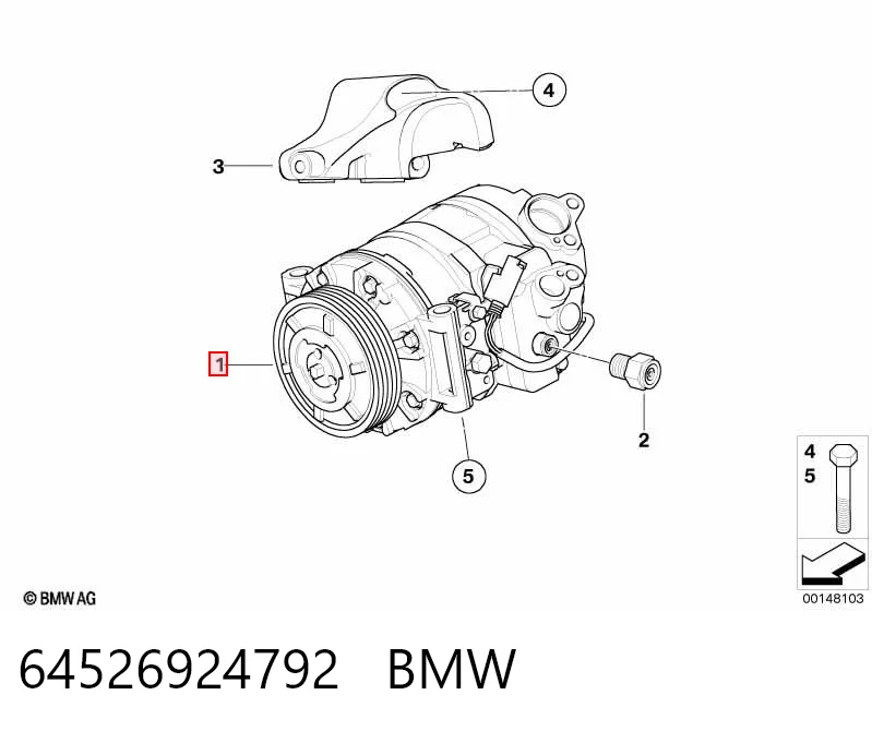 64526924792 BMW Compresor climatizador