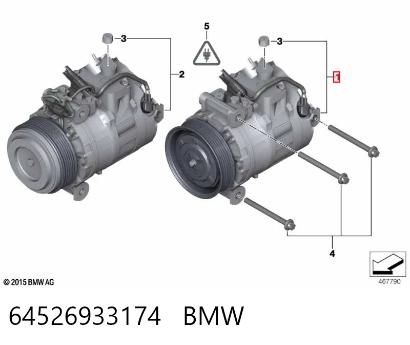 64526933174 BMW Compresor climatizador