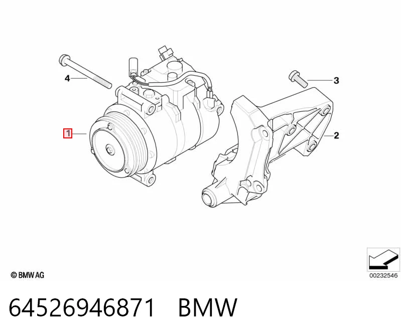 64526946871 BMW Compresor climatizador
