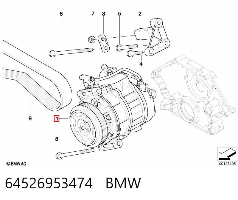 64526953474 BMW Compresor climatizador