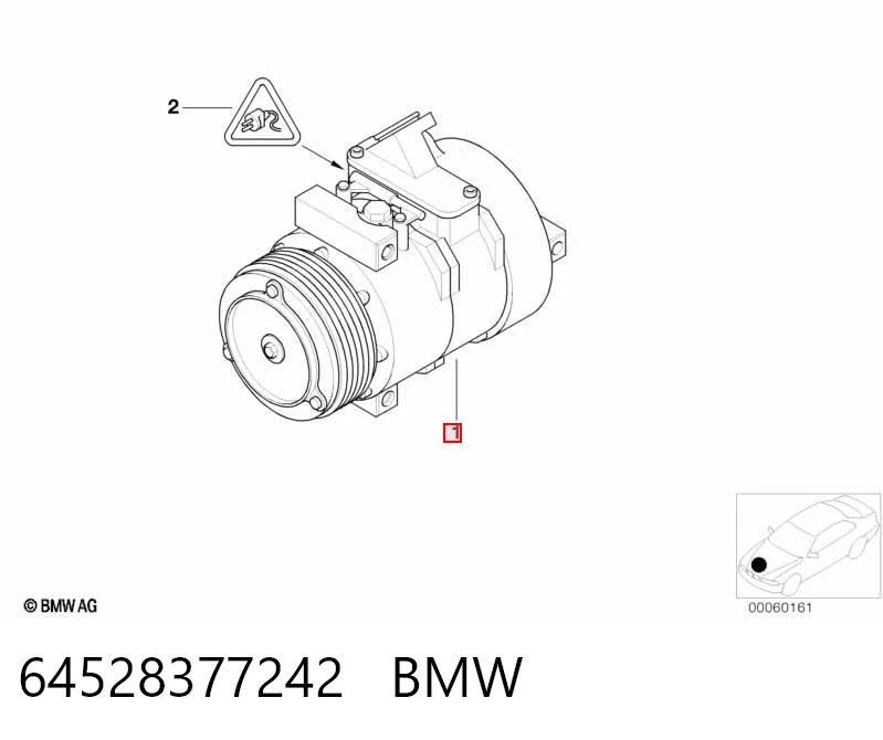 Compresor de aire acondicionado 64528377242 BMW