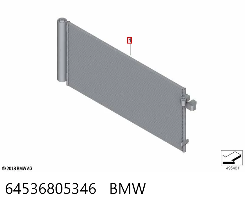 64536805346 BMW Radiador de aire acondicionado