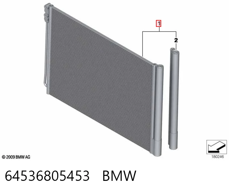64536805453 BMW Radiador de aire acondicionado