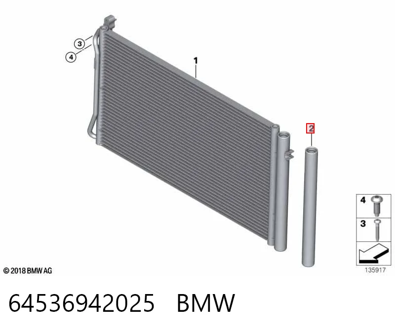 64536942025 BMW Filtro deshidratante aire acondicionado