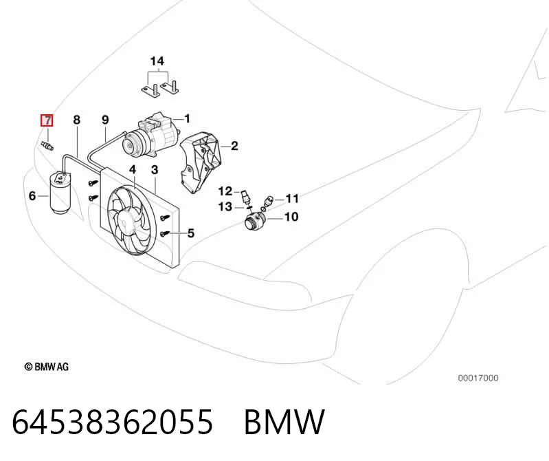 Sensor de baja presion aire acondicionado BMW 3  (1990-1998)