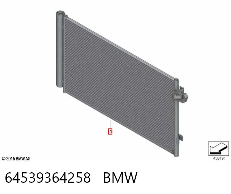 64539364258 BMW Radiador de aire acondicionado
