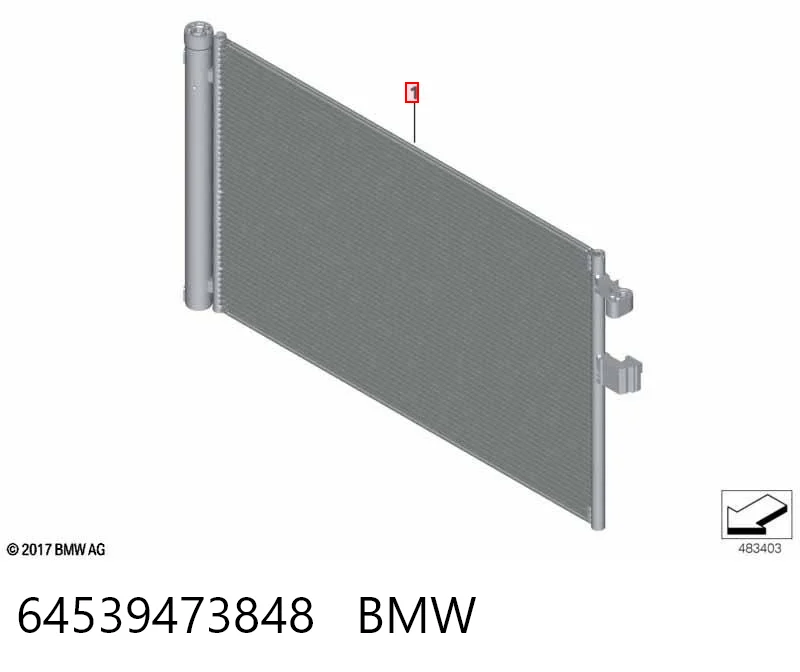 64539473848 BMW Radiador de aire acondicionado