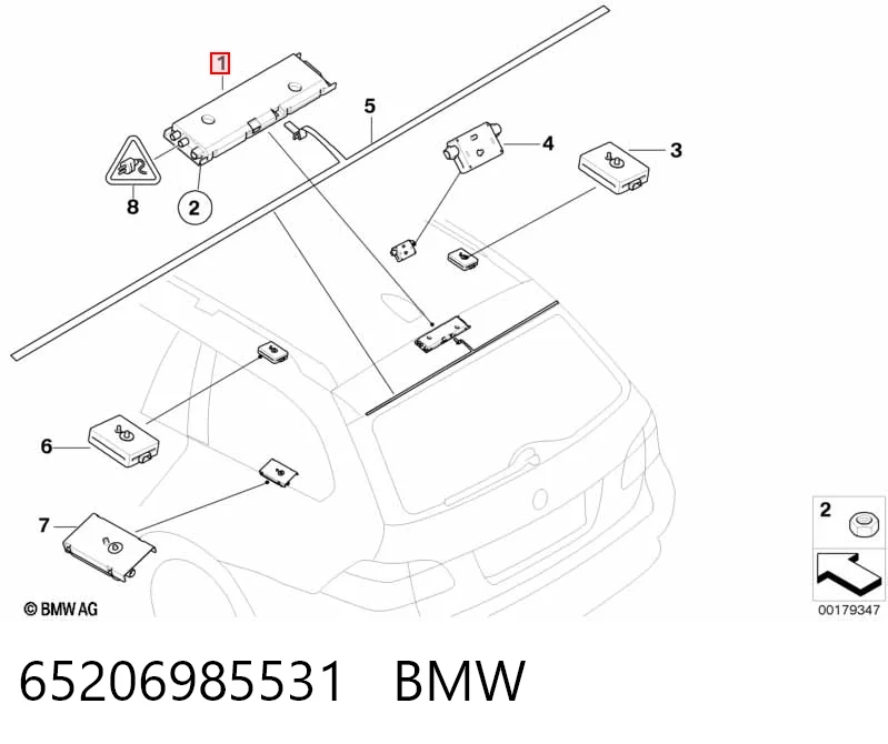 Amplificador de señal de antena 65206985531 BMW