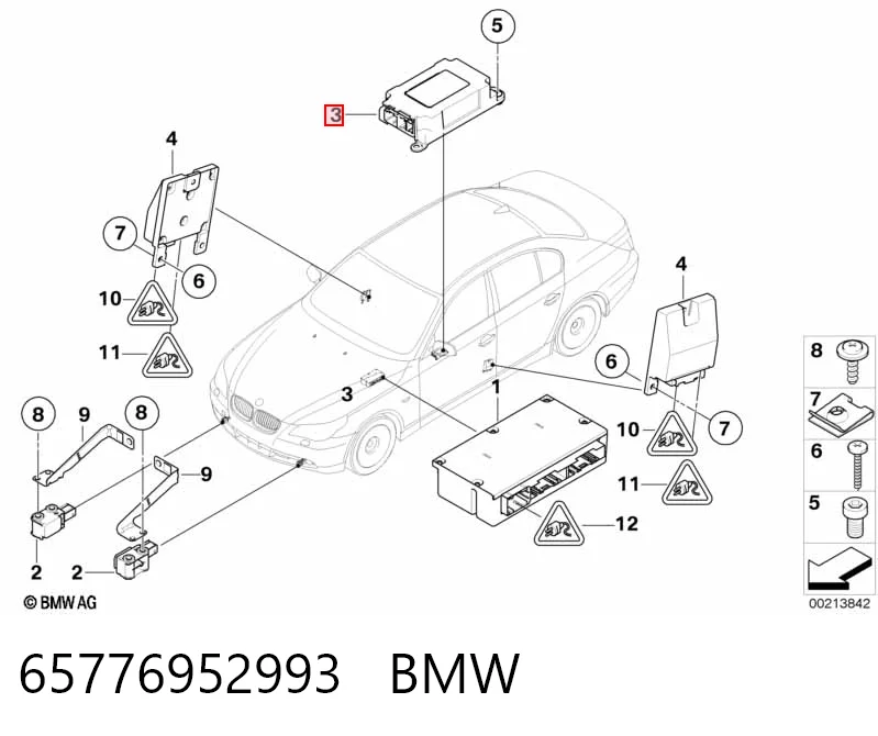 Módulo de control de airbag 65776952993 BMW