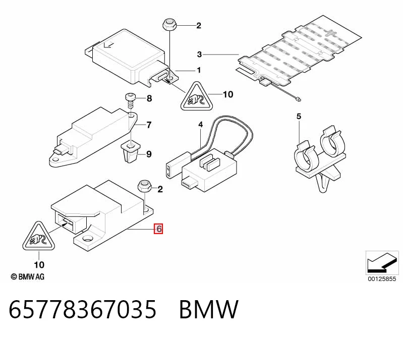 Módulo de control de airbag Mercedes 65778372521
