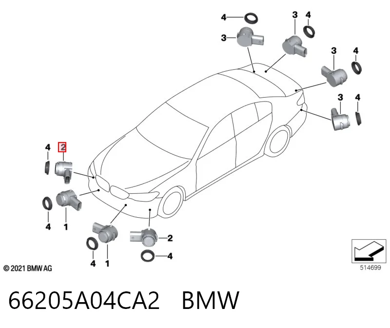 66205A04CA2 BMW