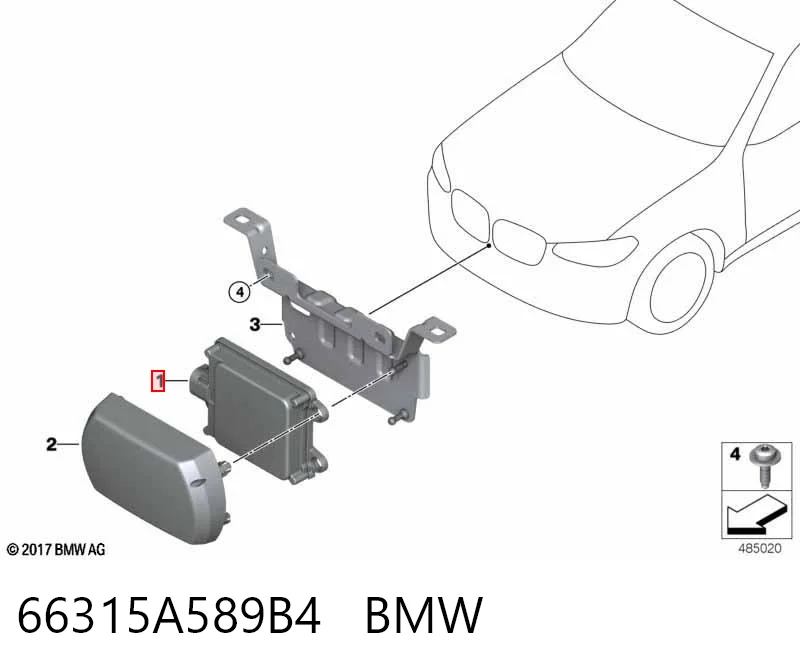66315A589B4 BMW Sensor de distancia por radar