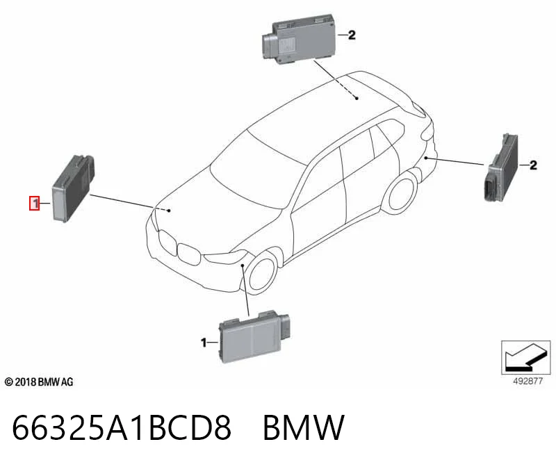 Comprar 5A6DB55 BMW Sensor de ángulo muerto trasero
