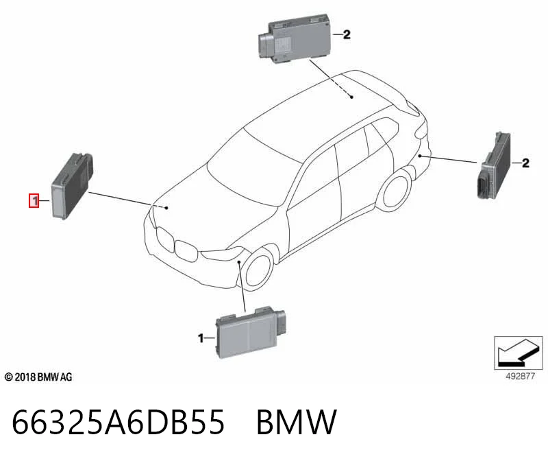 Comprar 5A6DB55 BMW Sensor de ángulo muerto trasero