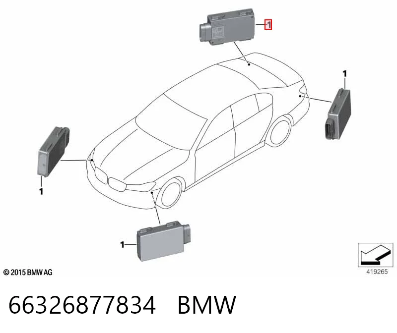 66326877834 BMW Radar de cambio de carril