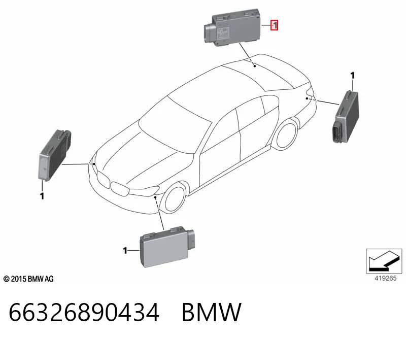 66326890434 BMW Radar de cambio de carril