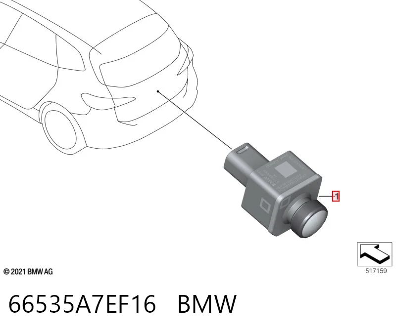 66535A7EF16 BMW Cámara del sistema de visión