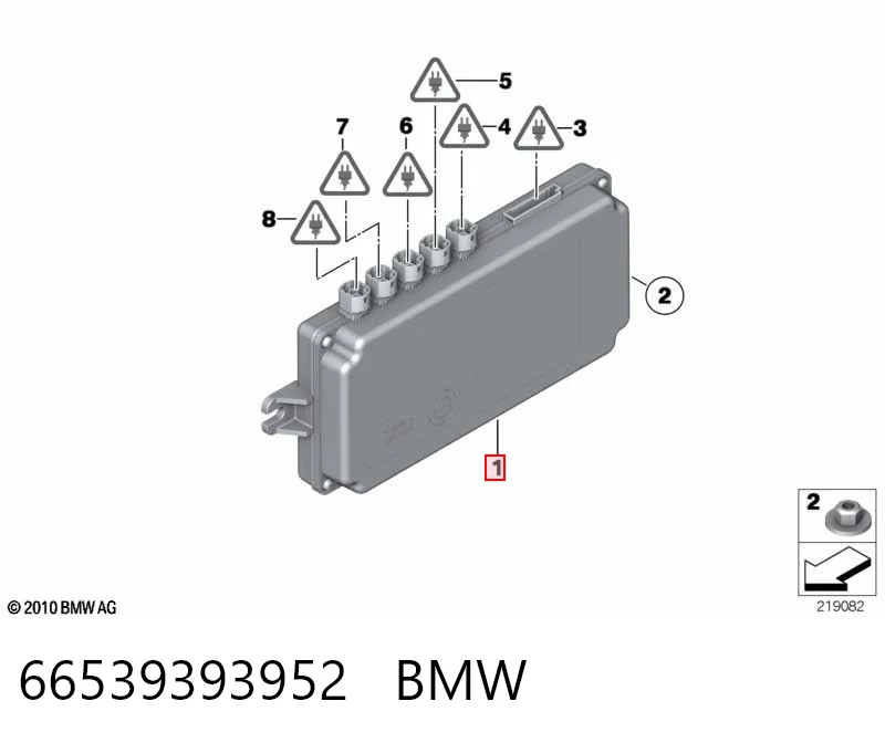 Módulo de control de cámara 66539393952 BMW