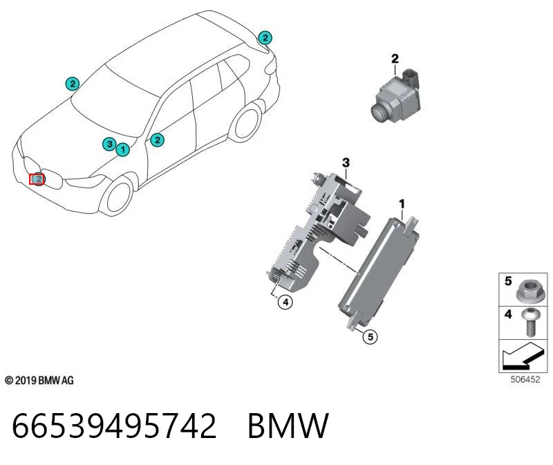 66539495742 BMW Cámara del sistema de visión