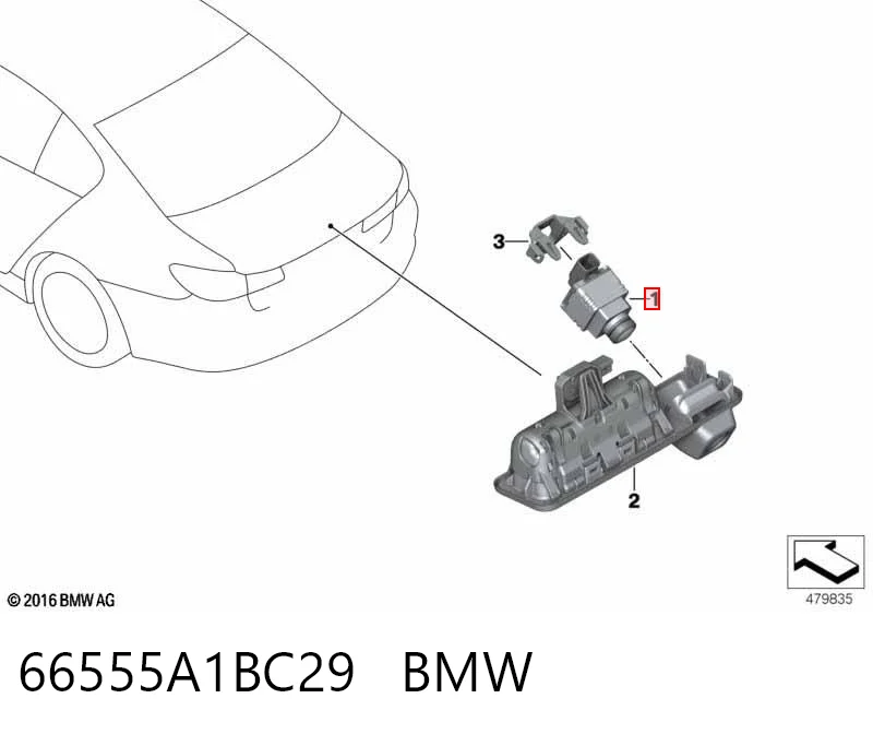 66555A1BC29 BMW Cámara del sistema de visión