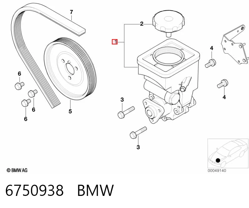 Bomba de dirección asistida  BMW 7 sedán (E65, E66, E67) (2001 - 2008) precio, desde 62,44 EUR