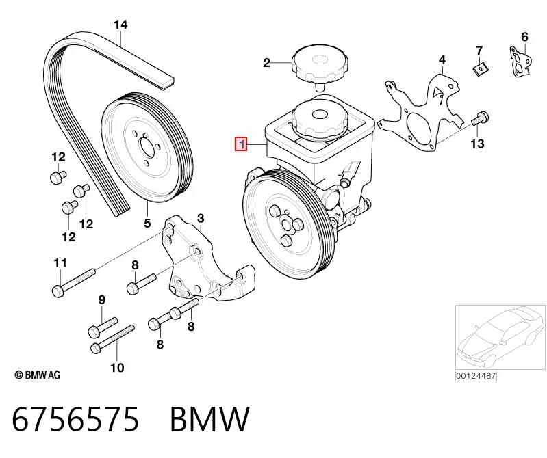 6756575 BMW Bomba hidráulica de dirección